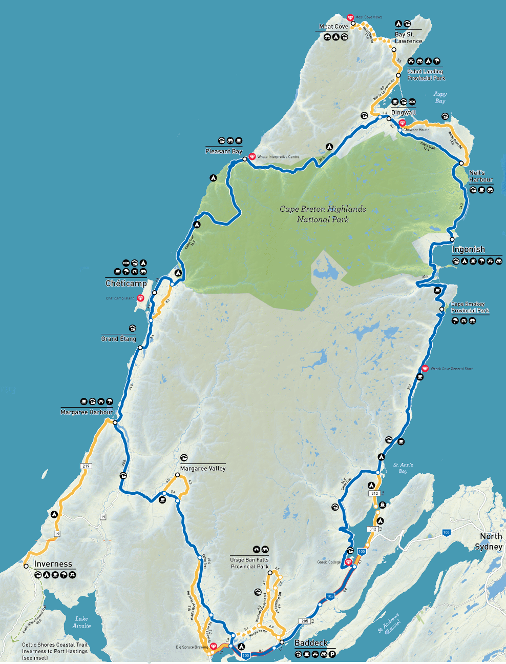 Cabot Trail Map   Map 